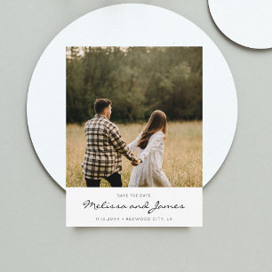 Simple Modern Handwritten Photo Announcement Postcard