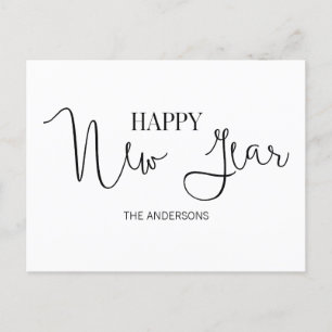Simple Modern Happy New Year's Postcard
