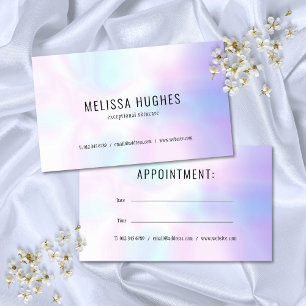 Simple Modern Holographic Appointment Card
