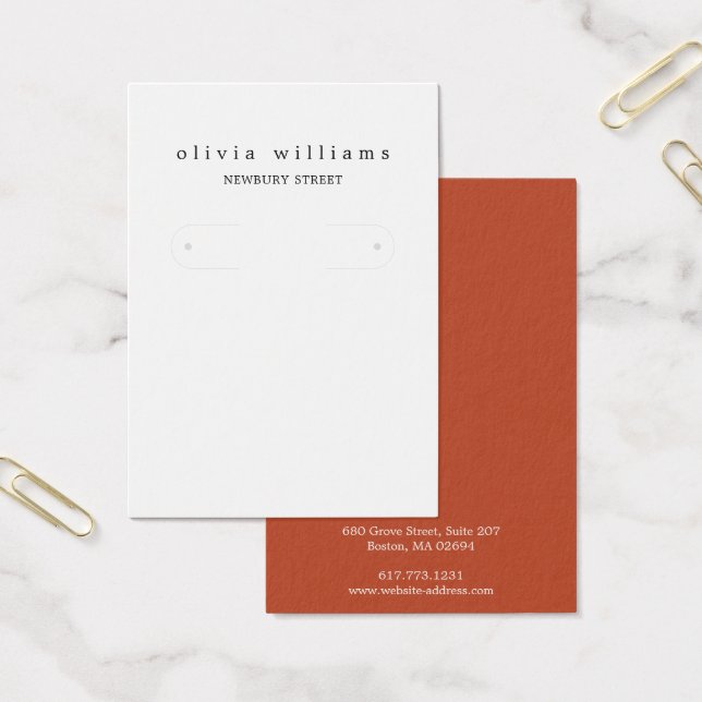 Simple Modern Hoop Earring Display Card (Office)
