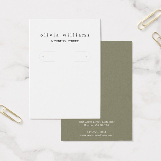 Simple Modern Hoop Earring Display Card (Office)