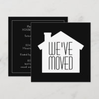 Simple Modern Housewarming Party invitation Black