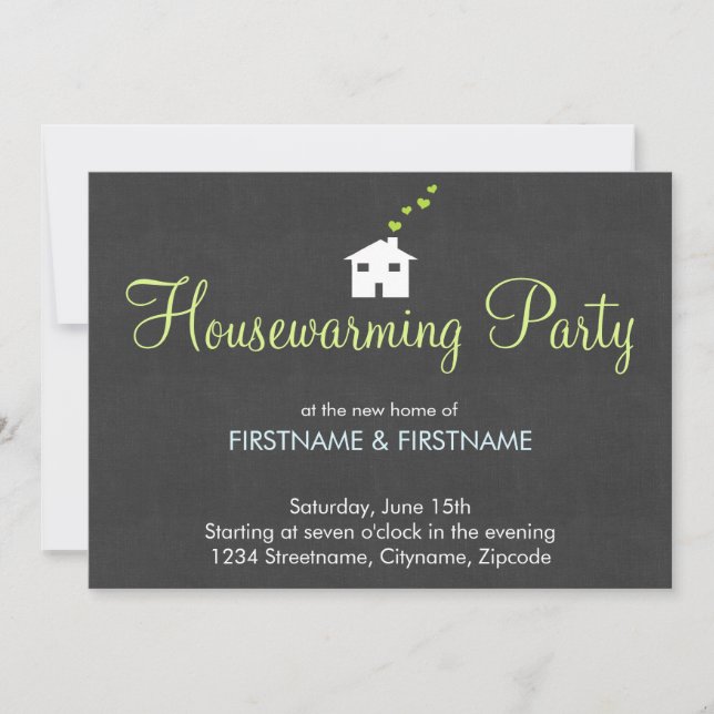 Simple Modern Housewarming Party Invitations (Front)