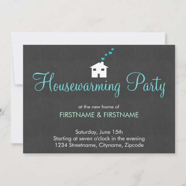 Simple Modern Housewarming Party Invitations (Front)