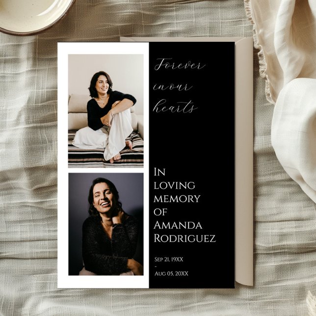 Simple Modern In Loving Memory Funeral Photo Invitation (Creator Uploaded)