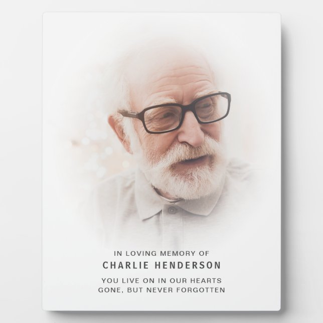 Simple Modern "In Loving Memory" Memorial Plaque (Front)