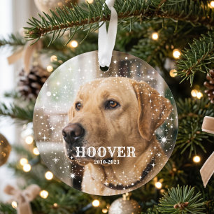 Simple Modern In Memory of Custom Pet  Ornament