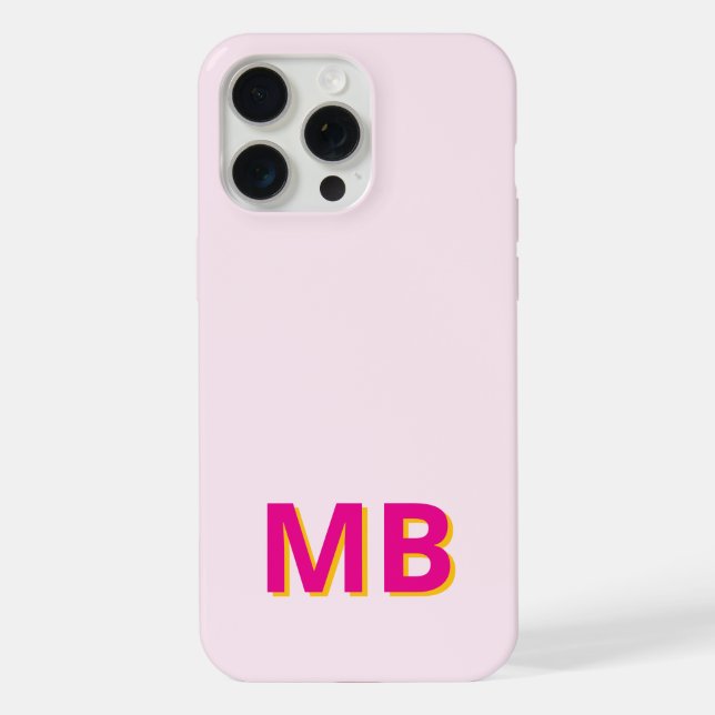 Simple Modern Initial Monogram iPhone Case (Back)