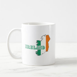 Simple Modern ireland irish Art Map Flag Souvenir Coffee Mug