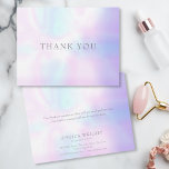 Simple Modern Iridescent Business Thank You Card<br><div class="desc">Simple modern iridescent business thank you card. You can personalise with your own thank you message on the reverse. A perfect way to say thank you to your customers and clients. This elegant design is ideal for a wide range of businesses including a spa, salon, hair and makeup, stylist, boutique,...</div>