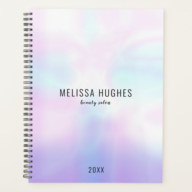 Simple Modern Iridescent Professional Business Planner (Front)