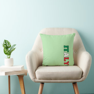 Simple Modern Italy National Flag Apparel Throw Pillow