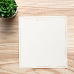 Simple Modern Ivory Gold Two Border Monogram Notepad<br><div class="desc">Create your own personalized monogram name notepad with simple modern typography and minimalist two border lines in ivory and gold colour.</div>