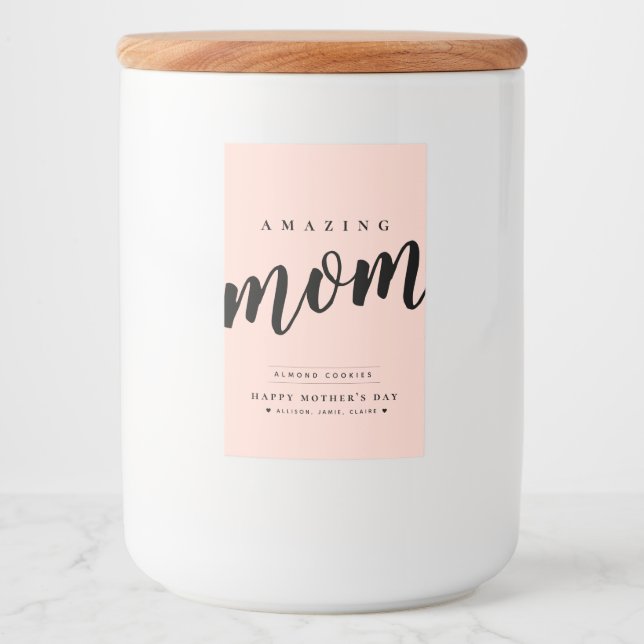 Simple Modern Jar/Container Label for Mom (Front)