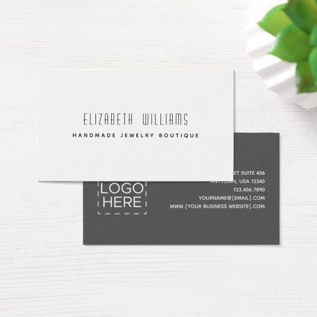 Simple Modern Jewellery Designer Logo Business Car (Desk)