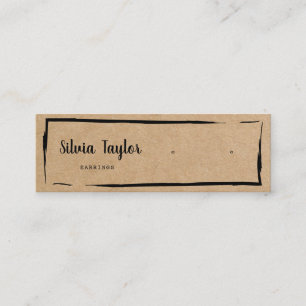 Simple Modern Kraft paper Earring Display Mini Bus Business Card