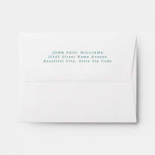 Simple Modern Lake Green Name Address Envelope
