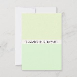 Simple Modern Light Green Professional Card