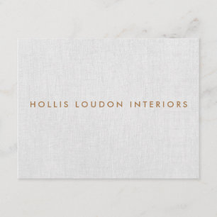 Simple Modern Light Grey Linen "look" Enclosure Card