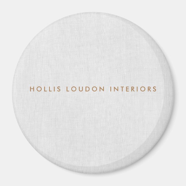 Simple Modern Light Grey Linen "look" Magnet (Front)