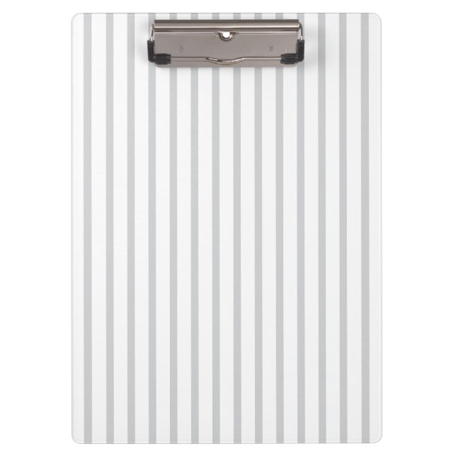 Simple Modern Light Grey Stripe Clipboard (Front)