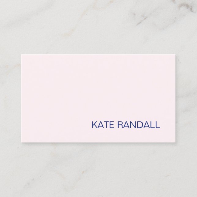 Simple Modern Light Pink  Beauty Professional Business Card (Front)
