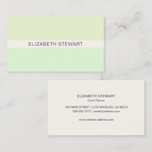 Simple Modern Light Spring Green Professional Business Card