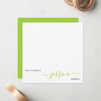 Simple modern lime green script