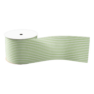 Simple Modern Lime Green White Striped Minimalist Grosgrain Ribbon