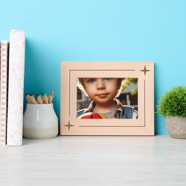 Simple Modern Line and Stars Etched Frames (Simple Modern All-Occasion Picture Frame
)