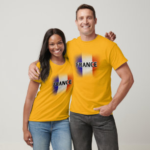 Simple Modern Love France Flag Paris Souvenir  T-Shirt