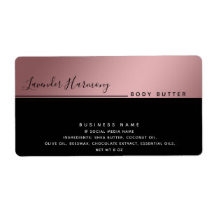 Simple modern luxury typography black product labe