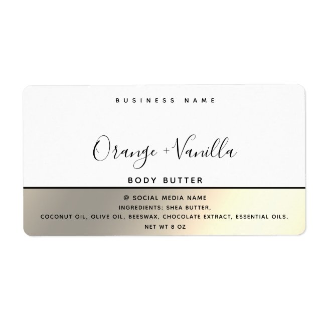 Simple modern luxury typography white gold  (Front)