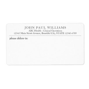 Simple Modern Mailing Shipping Label Company Name