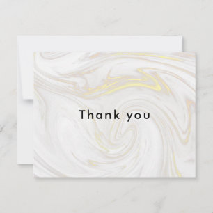 Simple Modern Marble Personalized Business Thank You Card