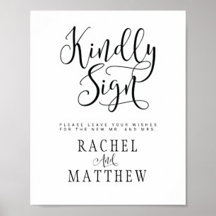 Simple&Modern Mariage Livre d'or Signaler l'affich