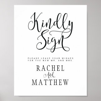 Simple&Modern Mariage Livre d'or Signaler l'affich