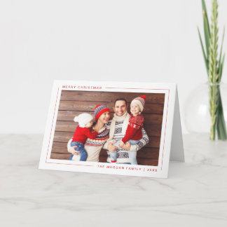 Simple Modern Merry Christmas Photo Card - Custom