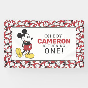 Simple Modern Mickey Mouse Birthday Banner