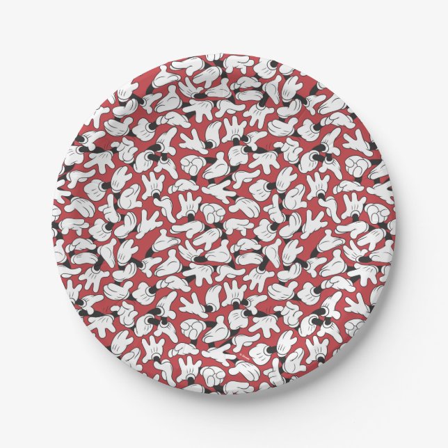 Simple Modern Mickey Mouse Birthday Paper Plate (Front)