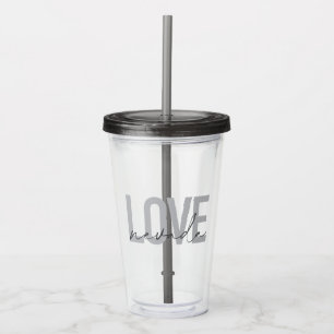Simple, modern, minimal, cool design Love Nevada Acrylic Tumbler