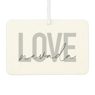 Simple, modern, minimal, cool design Love Nevada Air Freshener
