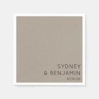 Simple Modern Minimal Custom Wedding Taupe