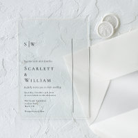 Simple Modern Minimal Monogram Wedding