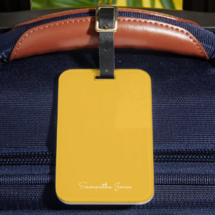 Simple Modern Minimal Ochre Luggage Tag