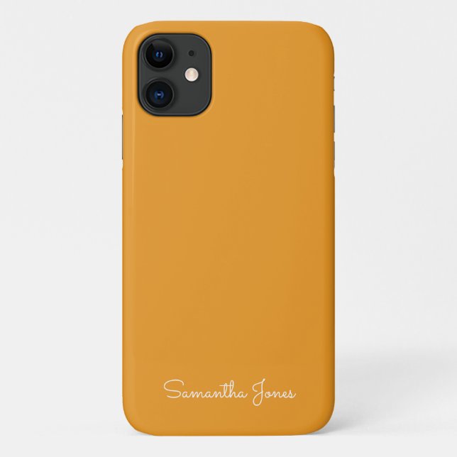 Simple Modern Minimal Orange Case-Mate iPhone Case (Back)