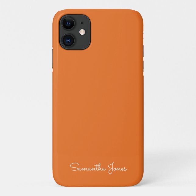 Simple Modern Minimal Orange Case-Mate iPhone Case (Back)