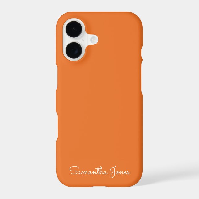 Simple Modern Minimal Orange Case-Mate iPhone Case (Back)