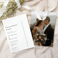 Simple Modern Minimal Photo Engagement Party