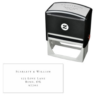 Simple Modern Minimal Return Address Self-inking Stamp